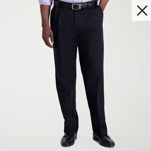 Like New! Haggar Iron Free Premium Black Khaki Pants 34x30 In Classic Fit